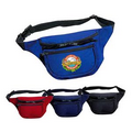 420D Nylon Three Pocket Fanny Pack with Adjustable Waist Belt